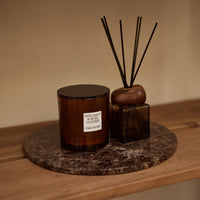 Мраморен Brown кръгъл поднос - Ø30 см