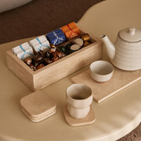 Травертинова кутия-органайзер - 32.5x17.5x8 см