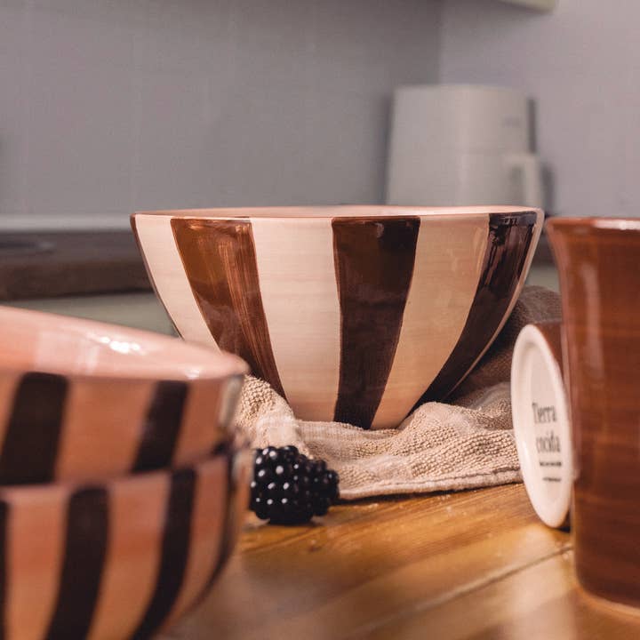 Ceramic Salad Bowl Chocolate