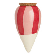 Olla - Striped pink and red (white clay) 