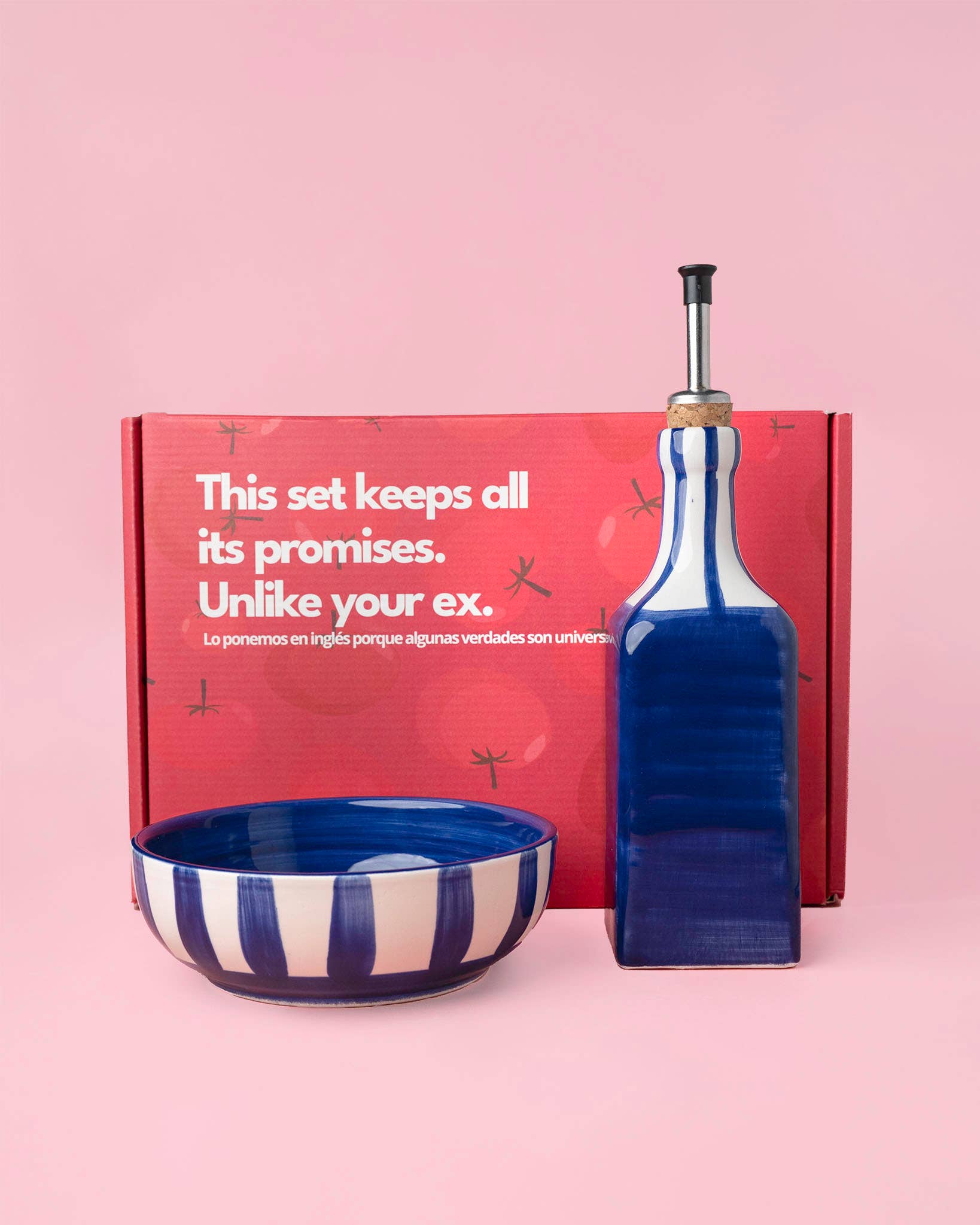 Juego de Desayuno de Cerámica Hecho a Mano Dispensador de Aceite y Plato Rallador