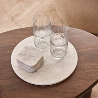 Мраморен White кръгъл поднос - Ø30 см