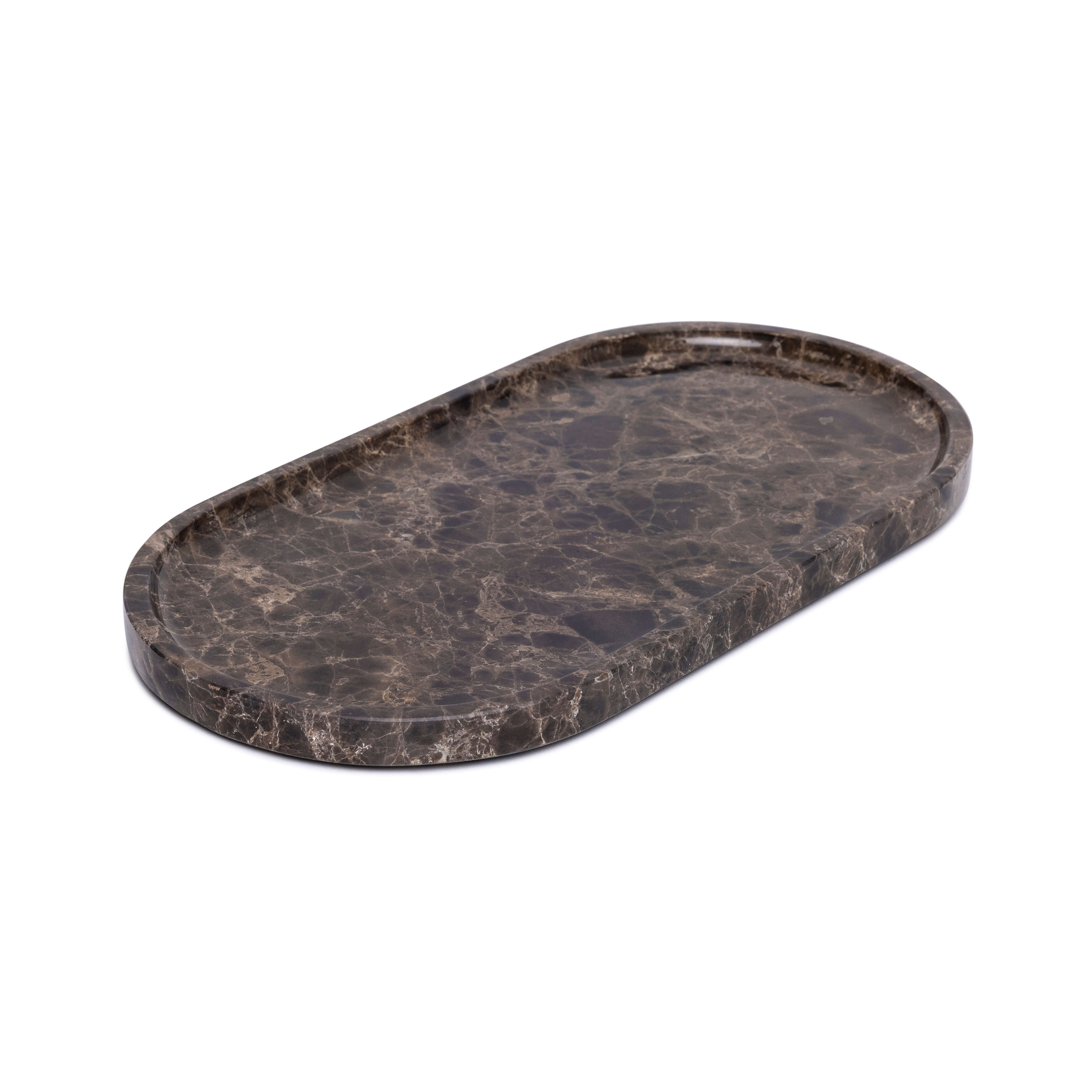 Brown Oval Tray - 30x15 cm