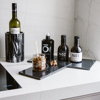 Black Marble Bottle Cooler - Ø12x18 cm