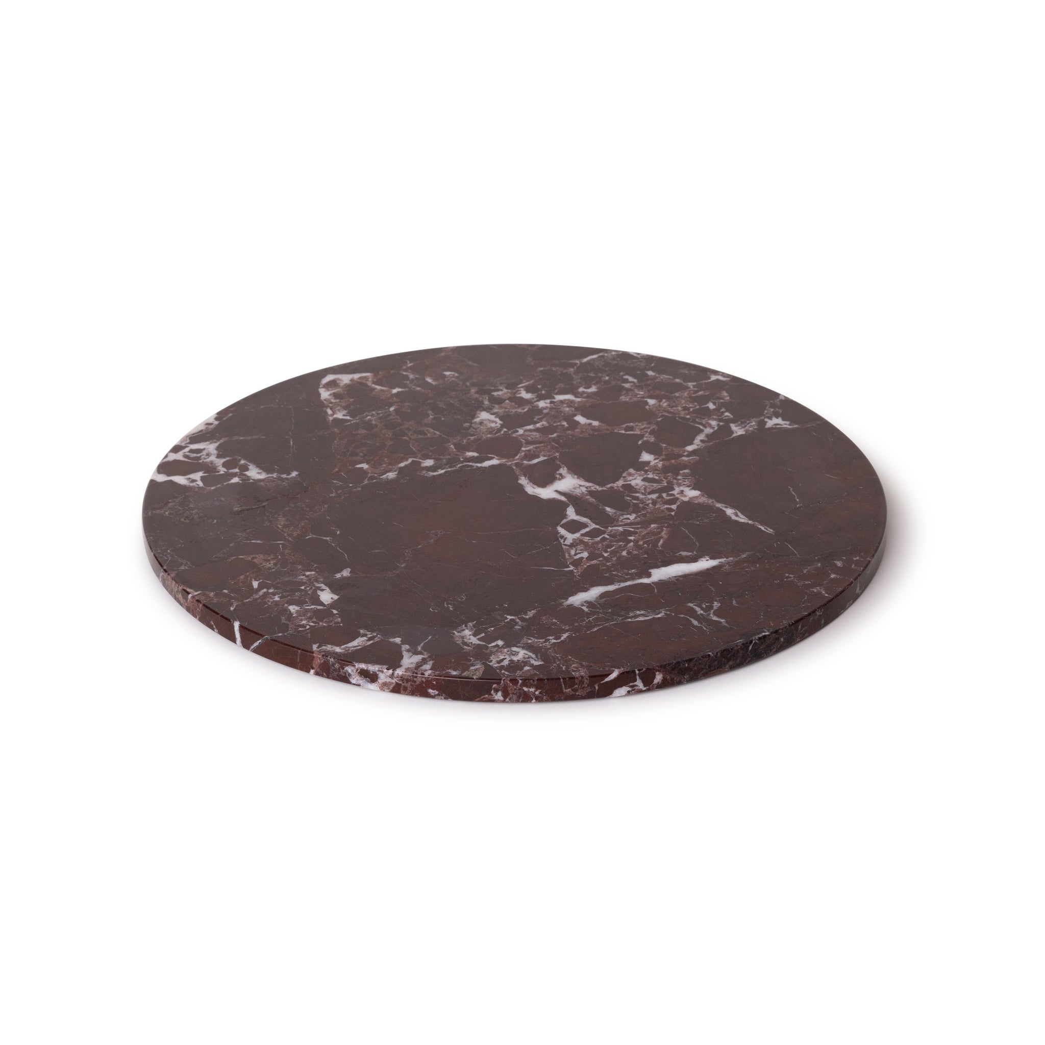 Red Marble Round Tray - Ø30 cm