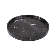 Black Marble Round Tray with Rim - Ø30 cm