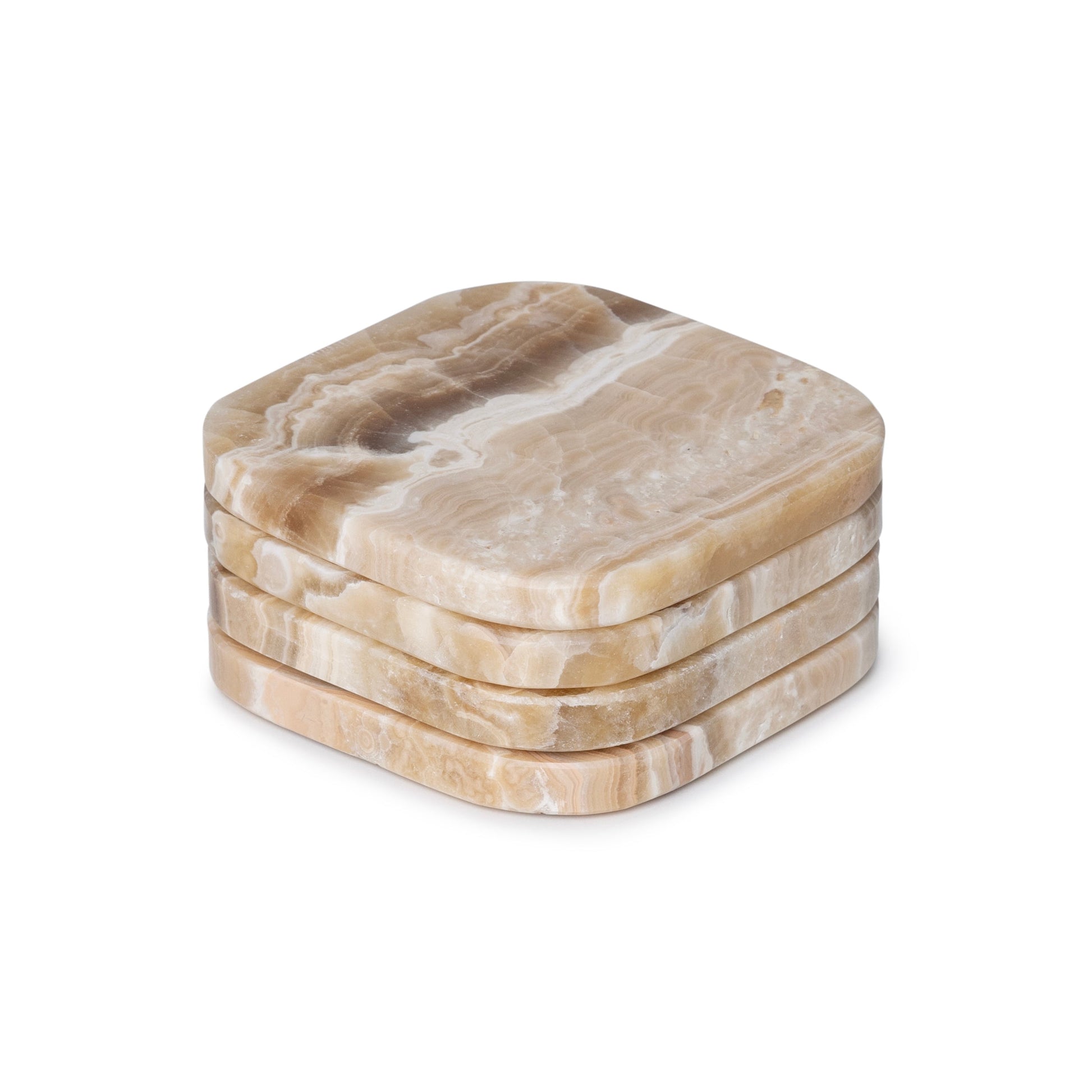 Sandal Onyx Coasters - Set of 4