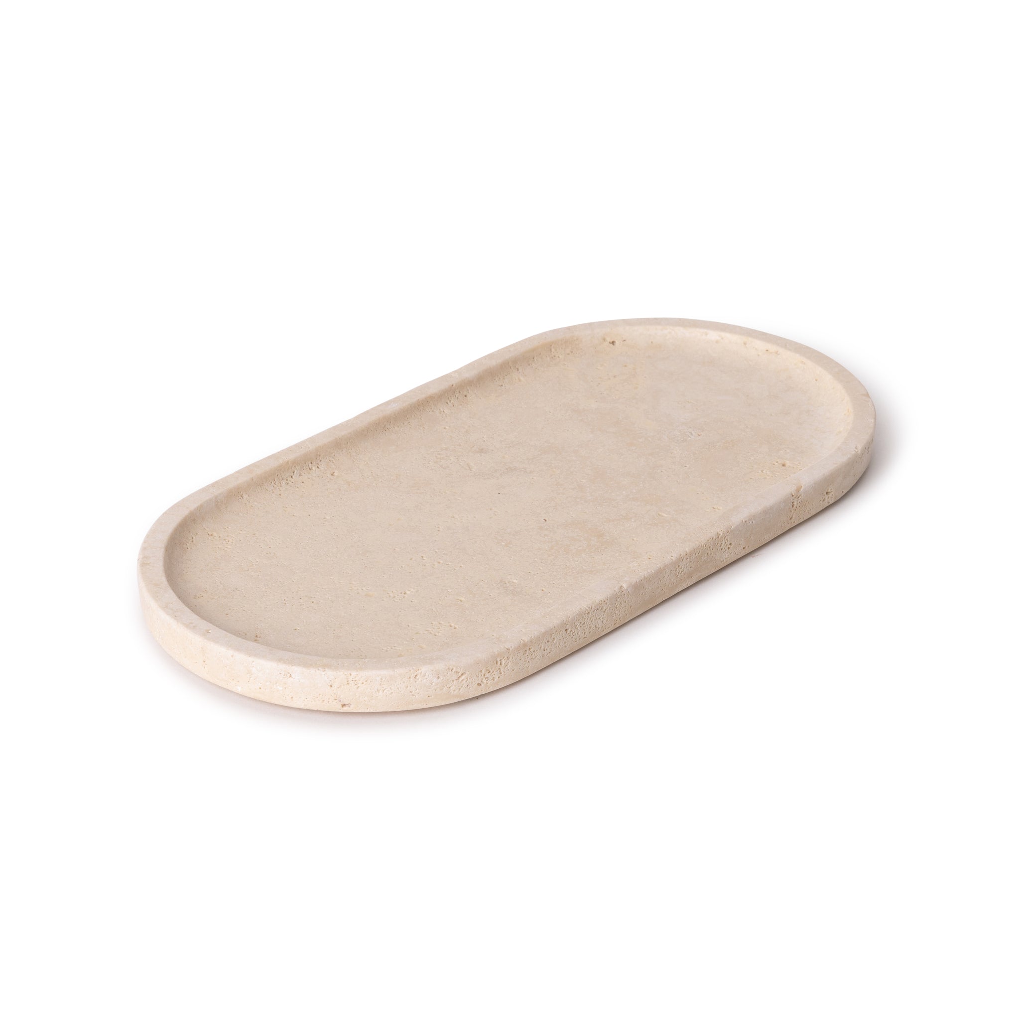 Travertine Oval Tray - 30x15 cm