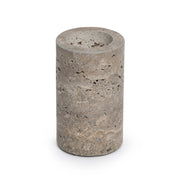 Титаниев травертинов свещник L - Ø6x10 см